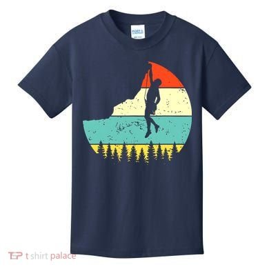 Vintage Rock Climbing Mountain Climber Kids T-Shirt