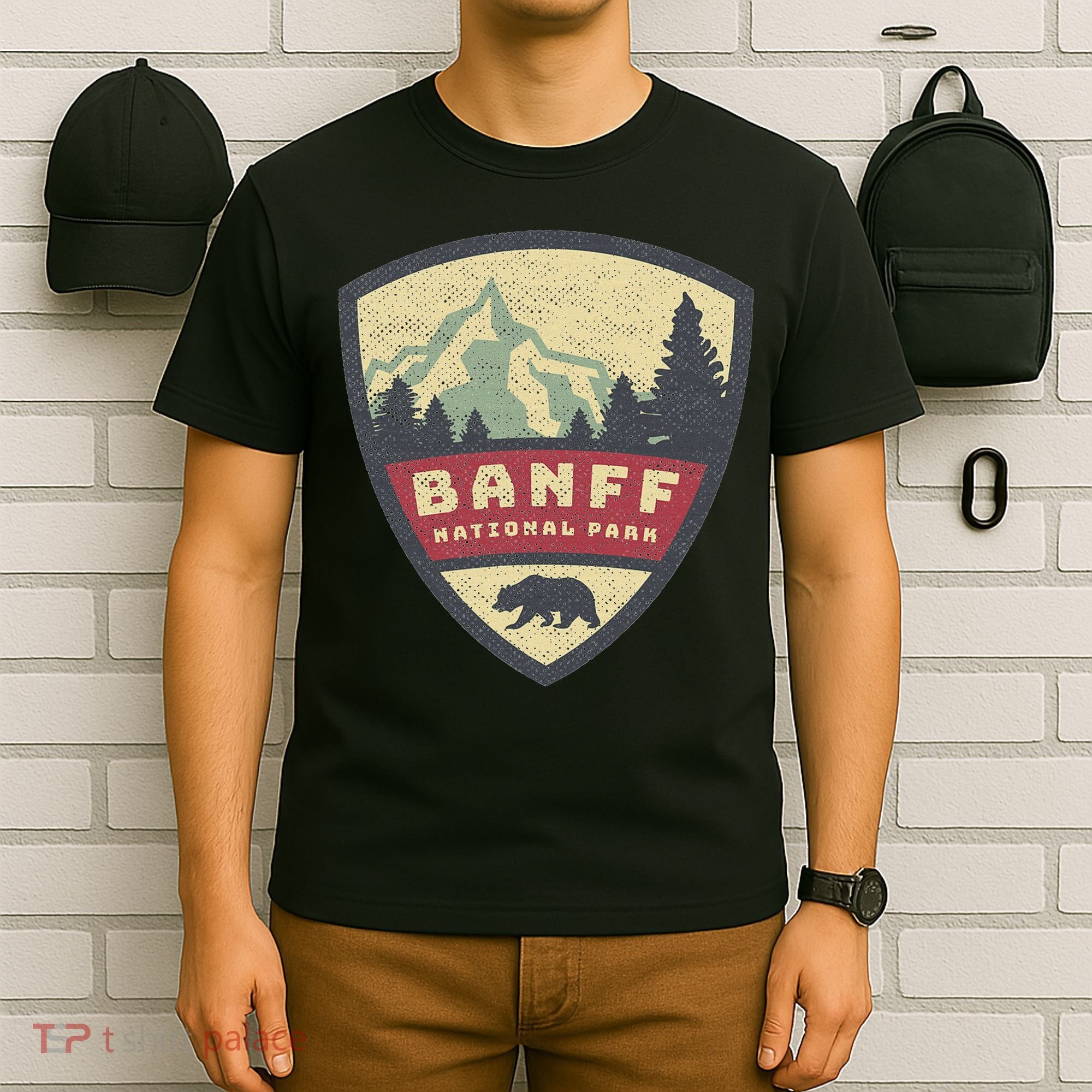 Vintage Retro Canadian Banff National Park Rustic Souvenirs T-Shirt