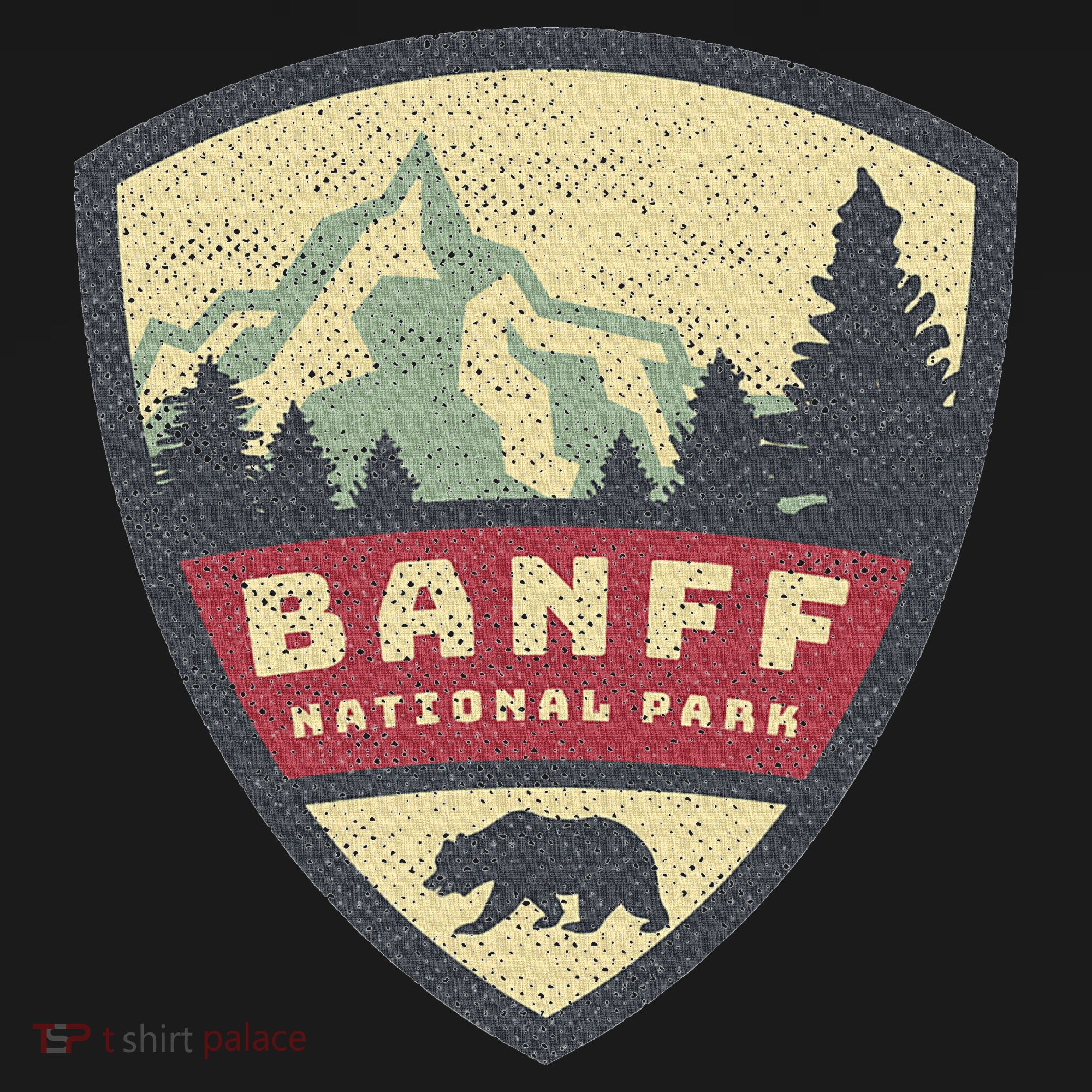 Vintage Retro Canadian Banff National Park Rustic Souvenirs T-Shirt
