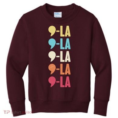 Vintage Retro Comma La Kamala Harris 2024 Kids Sweatshirt