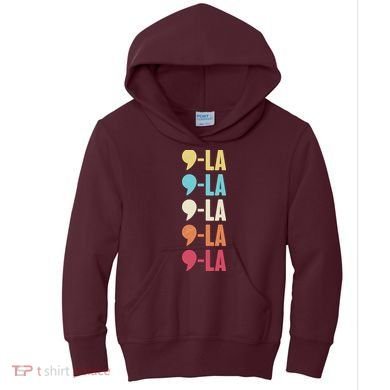 Vintage Retro Comma La Kamala Harris 2024 Kids Hoodie