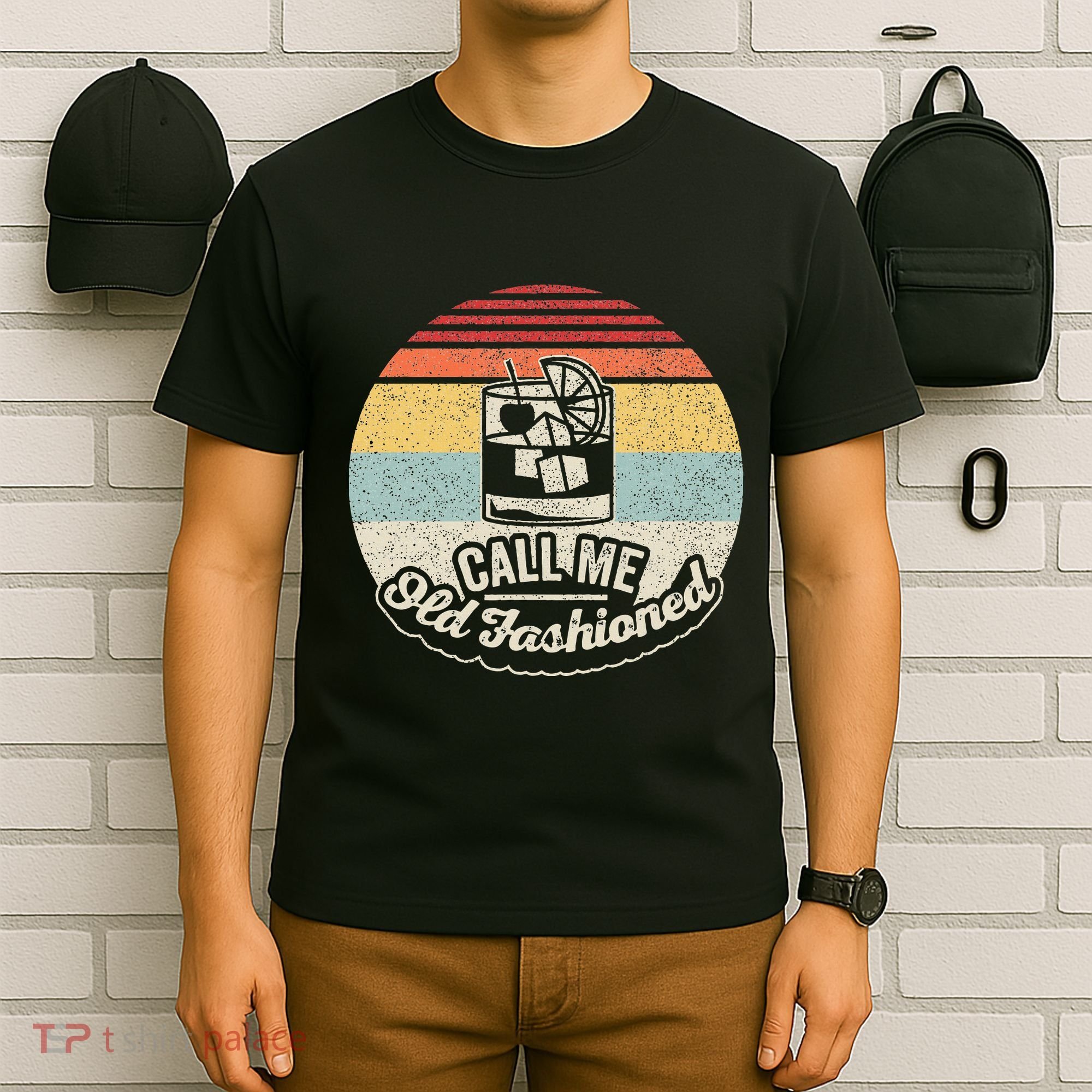 Vintage Retro Call Me Old Fashioned Whiskey T-Shirt