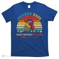 Vintage Retro Chicken Dads Have The Best Peckers Farmer T-Shirt thumb 0