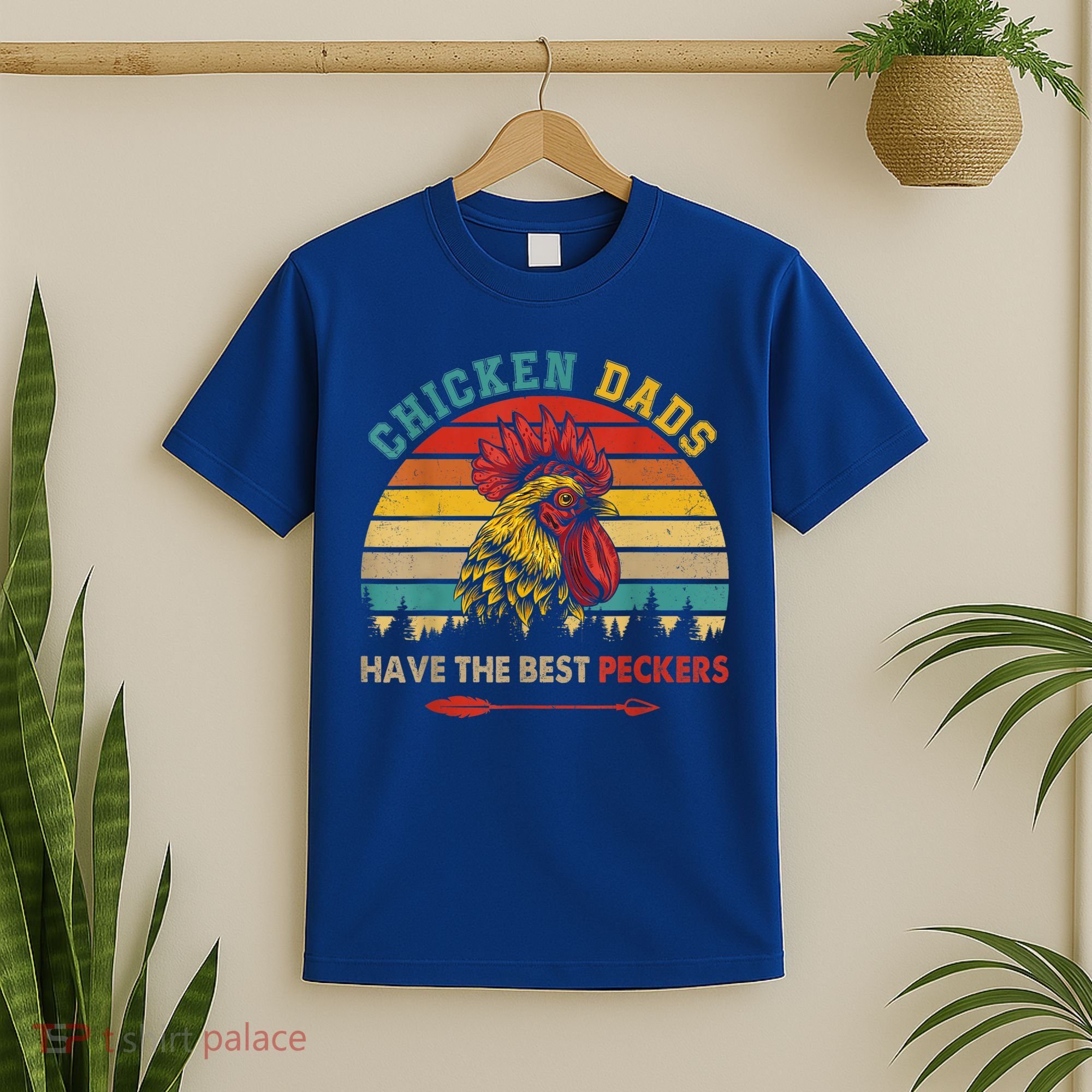 Vintage Retro Chicken Dads Have The Best Peckers Farmer T-Shirt