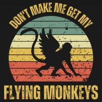 Vintage Retro DonT Make Me Get My Flying Monkeys T-Shirt thumb 7