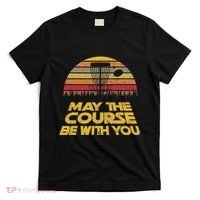 Vintage Retro Disc Golf May The Course Be With You T-Shirt thumb 0