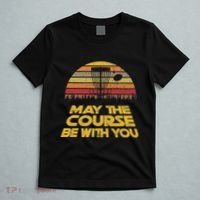 Vintage Retro Disc Golf May The Course Be With You T-Shirt thumb 5