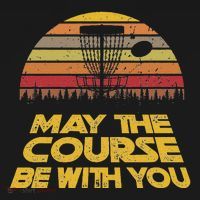 Vintage Retro Disc Golf May The Course Be With You T-Shirt thumb 7