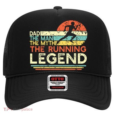 Vintage Running Dad The Man The Myth The Legend Runner Gift Hat