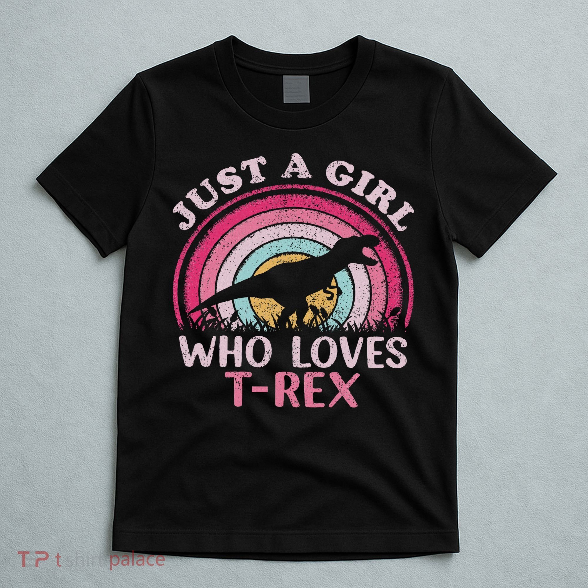 Vintage Retro Dinosaur Just A Girl Who Loves T Rex T-Shirt