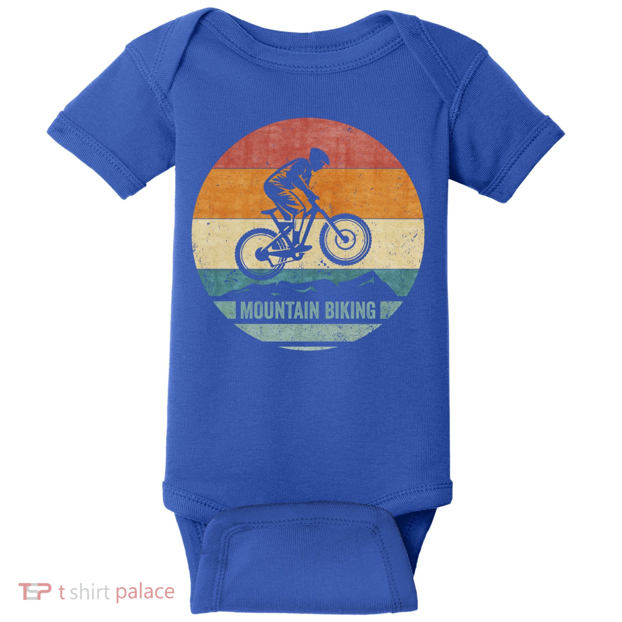 Vintage Retro Downhill Mountain Bike Mtb Mountain Biking Gift Baby Bodysuit