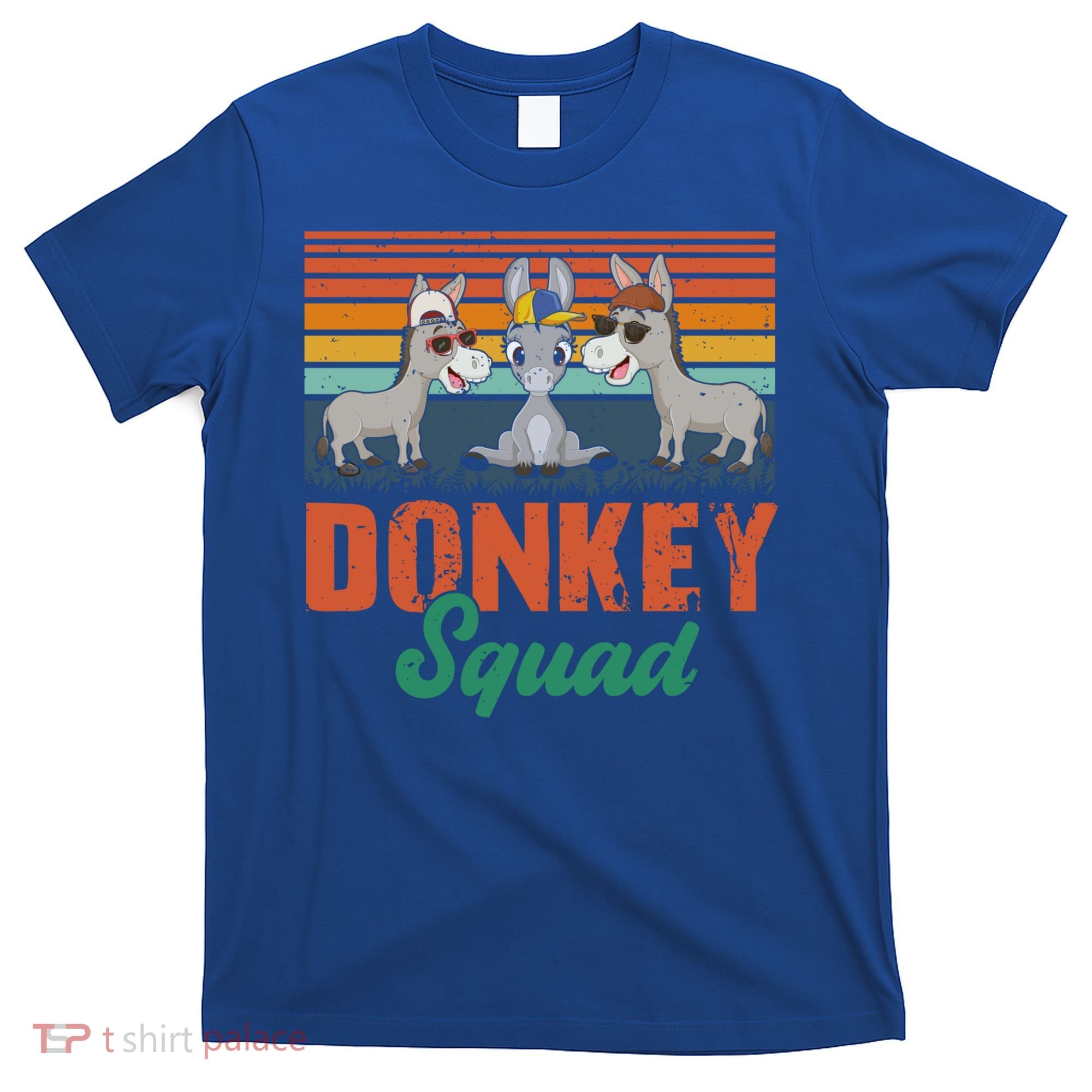Vintage Retro Donkey Funny Squad Three Donkeys Sunglasses Gift T-Shirt