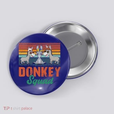 Vintage Retro Donkey Funny Squad Three Donkeys Sunglasses Gift Button