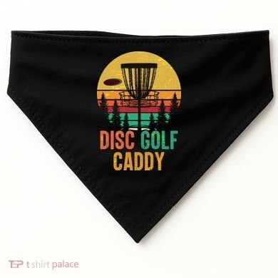 Vintage Retro Disc Golf Caddy USA-Made Doggie Bandana