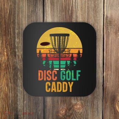 Vintage Retro Disc Golf Caddy Coaster