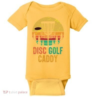 Vintage Retro Disc Golf Caddy Baby Bodysuit