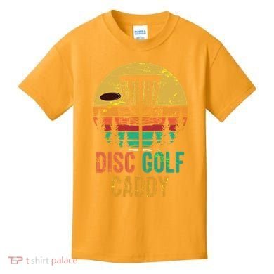 Vintage Retro Disc Golf Caddy Kids T-Shirt