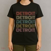 Vintage Retro Detroit Michigan 70s 80s Style T-Shirt thumb 4