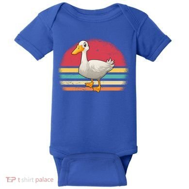 Vintage Retro Duck Gift Baby Bodysuit