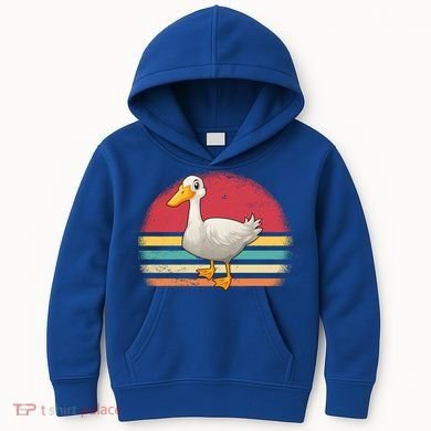 Vintage Retro Duck Gift Kids Hoodie