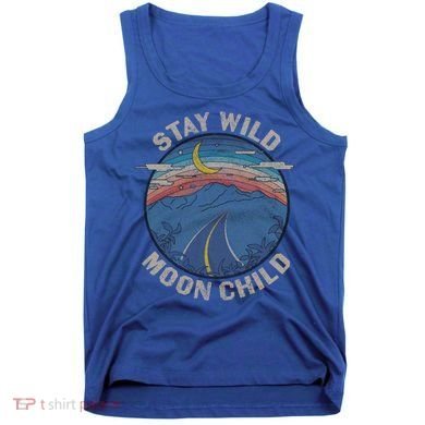 Vintage Retro Distressed Stay Wild Moon Great Gift Tank Top