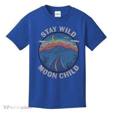 Vintage Retro Distressed Stay Wild Moon Great Gift Kids T-Shirt