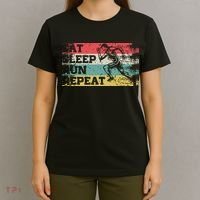Vintage Retro Eat Sleep Run Repeat Funny Running Runner Gift T-Shirt thumb 4