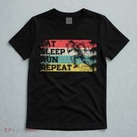 Vintage Retro Eat Sleep Run Repeat Funny Running Runner Gift T-Shirt thumb 5