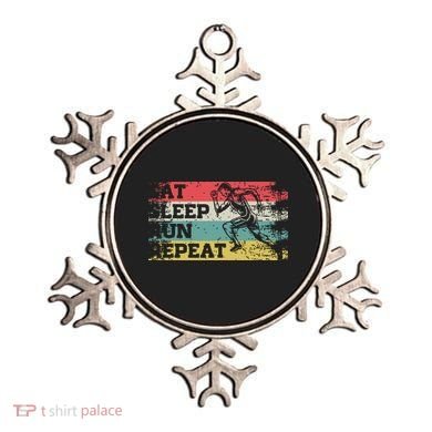 Vintage Retro Eat Sleep Run Repeat Funny Running Runner Gift Ornament
