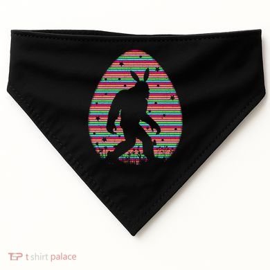 Vintage Retro Easter Egg Lover Funny Bigfoot Easter Sunday Gift USA-Made Doggie Bandana