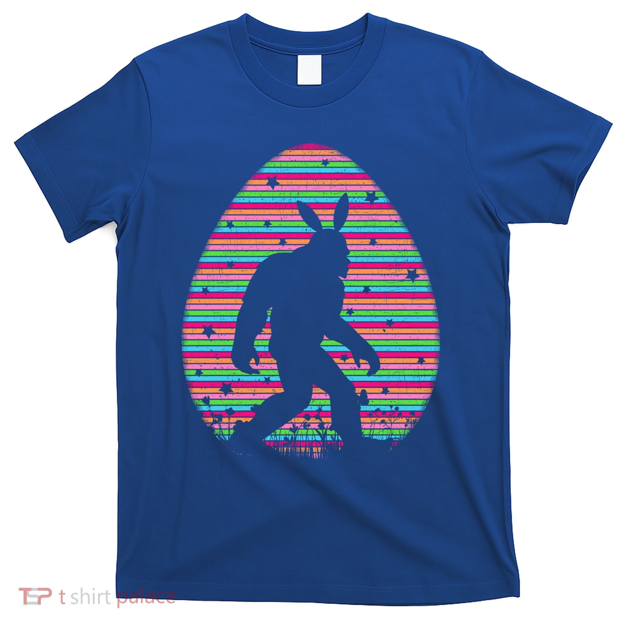 Vintage Retro Easter Egg Lover Funny Bigfoot Easter Sunday Gift T-Shirt