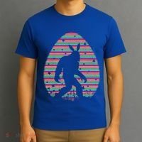 Vintage Retro Easter Egg Lover Funny Bigfoot Easter Sunday Gift T-Shirt thumb 3