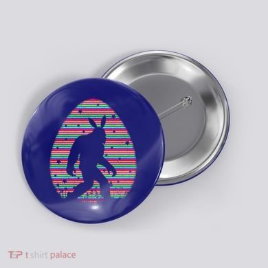 Vintage Retro Easter Egg Lover Funny Bigfoot Easter Sunday Gift Button