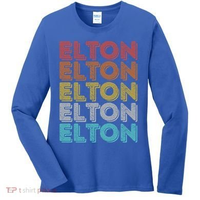 Vintage Retro Elton Gift Women's Long Sleeve Shirt