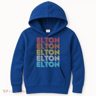 Vintage Retro Elton Gift Kids Hoodie