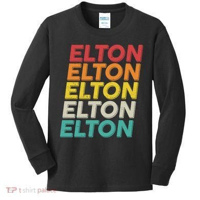 Vintage Retro Elton Kids Long Sleeve Shirt