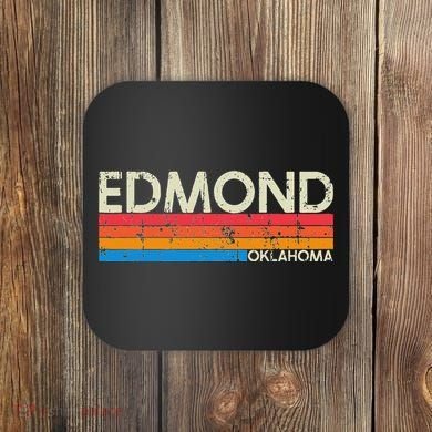 Vintage Retro Edmond Oklahoma Distressed Coaster