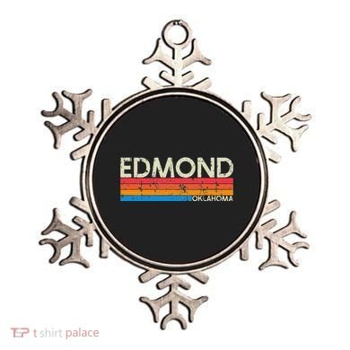 Vintage Retro Edmond Oklahoma Distressed Ornament