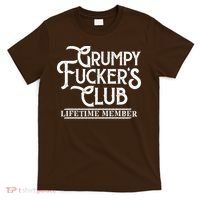 Vintage Retro Funny Grumpy Fucker's Club Lifetime Member T-Shirt thumb 0