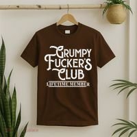 Vintage Retro Funny Grumpy Fucker's Club Lifetime Member T-Shirt thumb 2