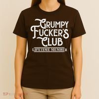 Vintage Retro Funny Grumpy Fucker's Club Lifetime Member T-Shirt thumb 4