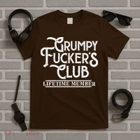 Vintage Retro Funny Grumpy Fucker's Club Lifetime Member T-Shirt thumb 5