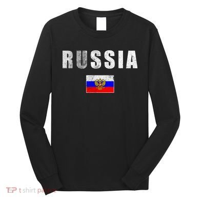 Vintage Russia Flag Long Sleeve Shirt