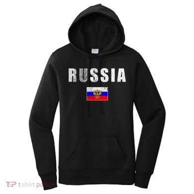 Vintage Russia Flag Women's Hoodie