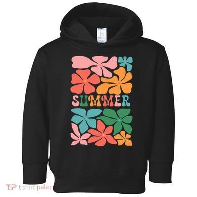 Vintage Retro Floral Summer Toddler Hoodie