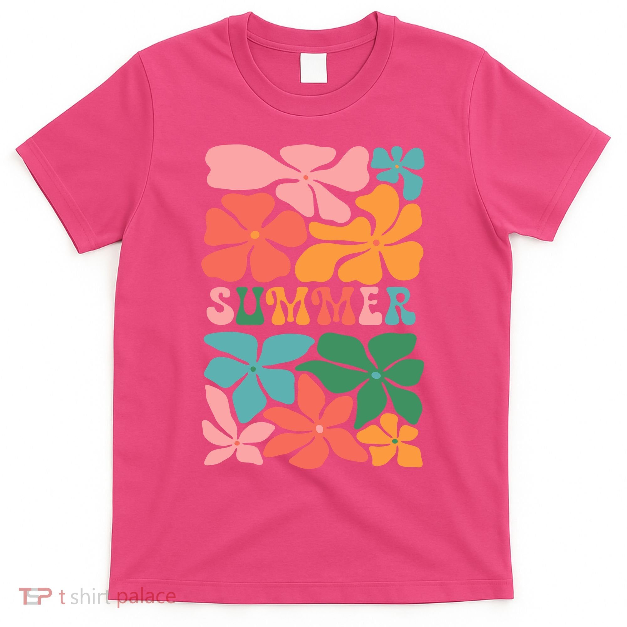 Vintage Retro Floral Summer T-Shirt