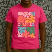 Vintage Retro Floral Summer T-Shirt thumb 3