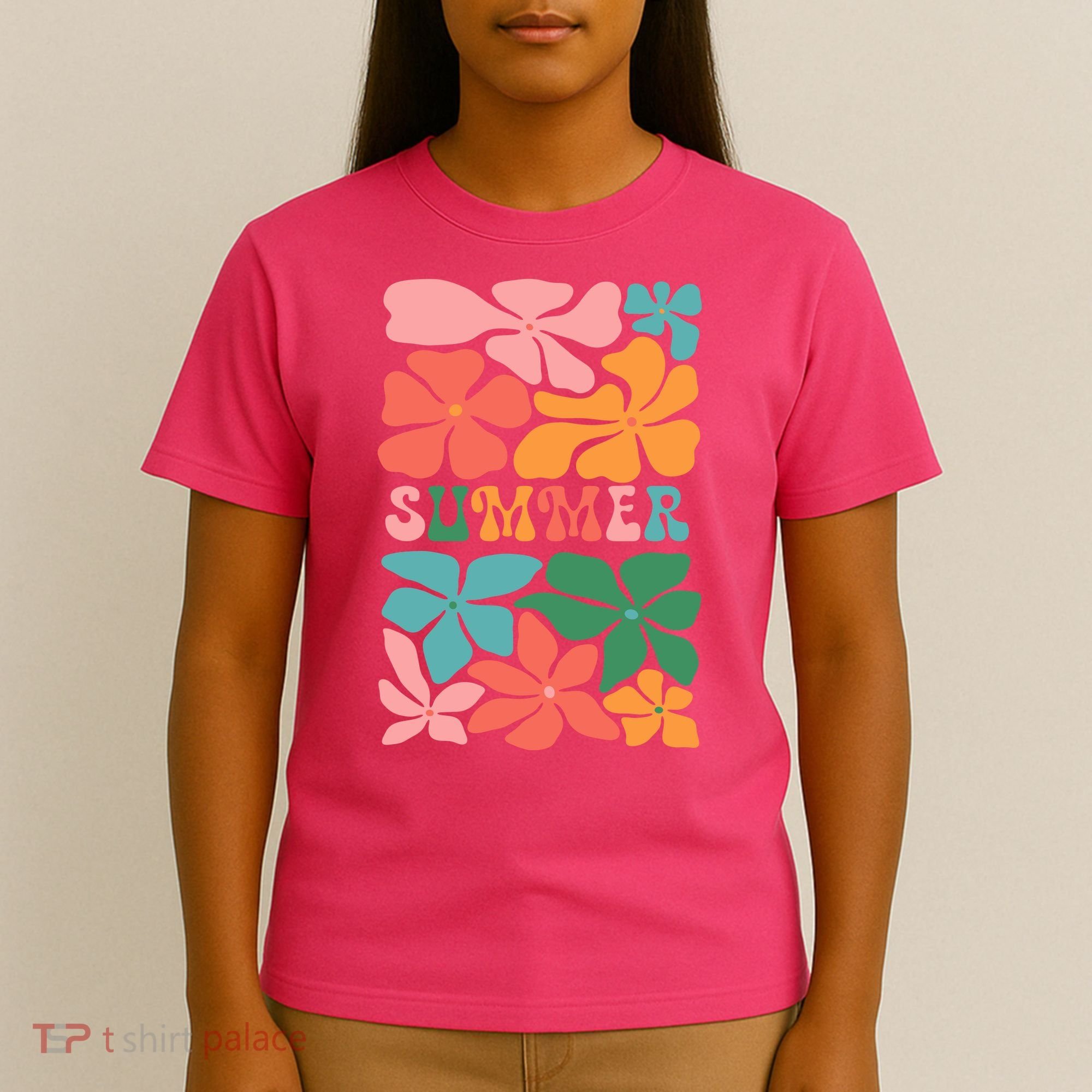 Vintage Retro Floral Summer T-Shirt