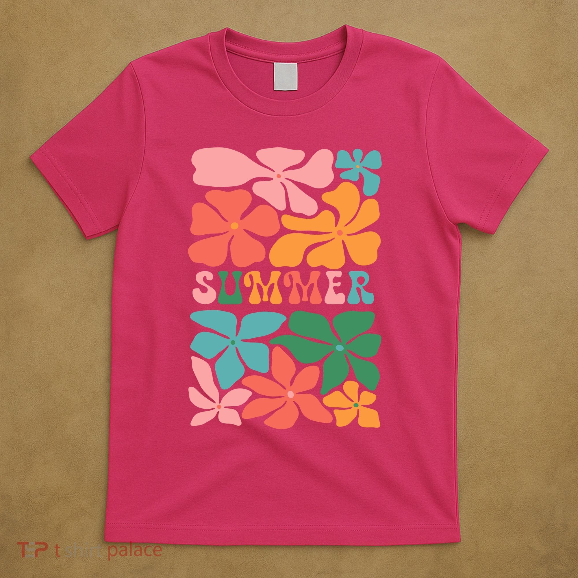 Vintage Retro Floral Summer T-Shirt