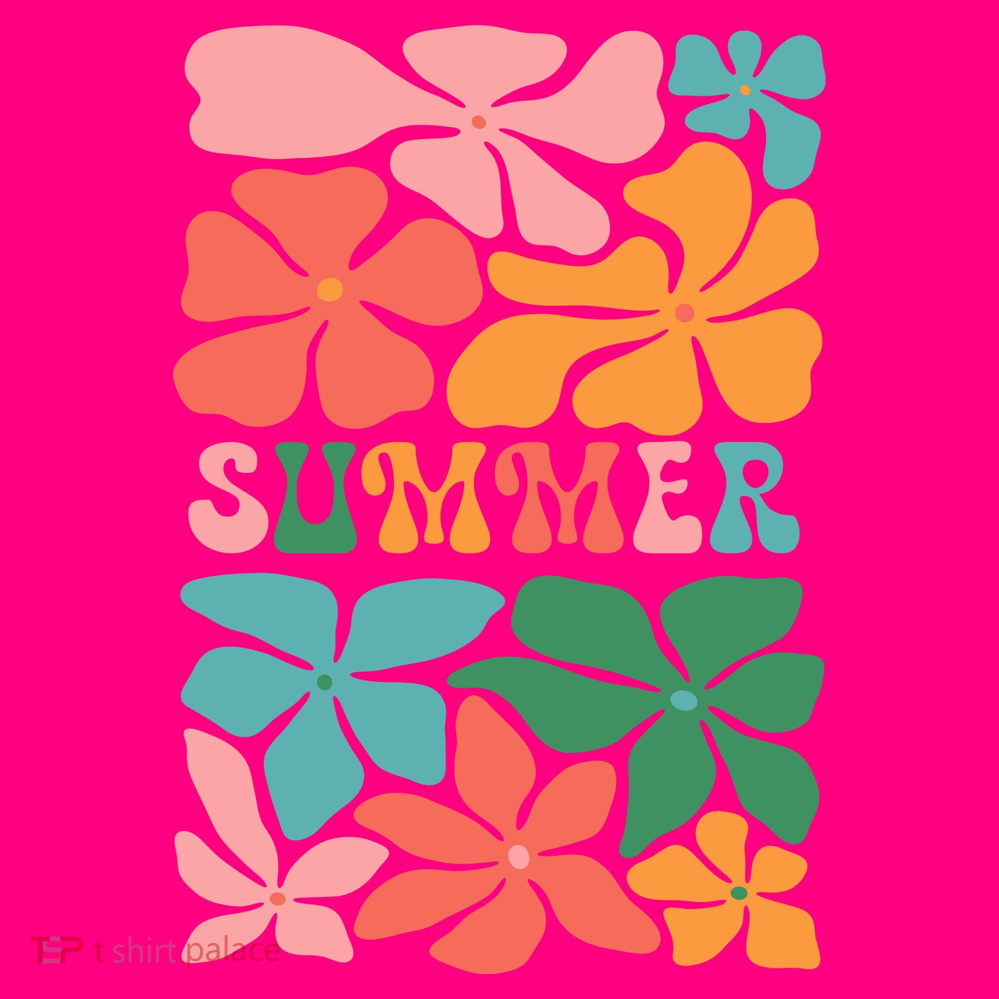 Vintage Retro Floral Summer T-Shirt